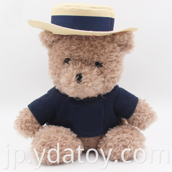 Plush black clothes bear toys